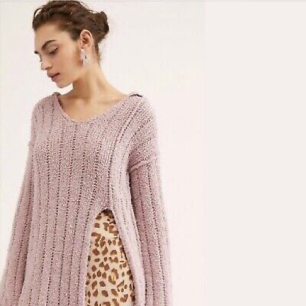 Free People Seascape Knit Hoodie
Sweater Tunic Pink Mauve S/P